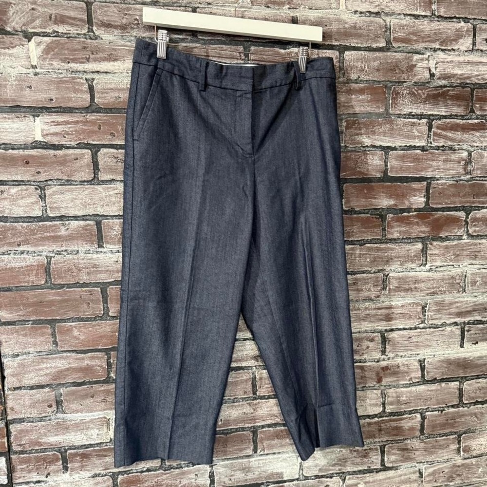 Talbots Pants Women 8P navy Cropped Career Office Business Casual